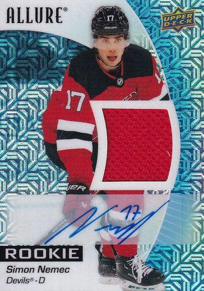 AUTO RC jersey karta SIMON NĚMEC 23-24 Allure Rookie Blue Line Auto Jersey /75